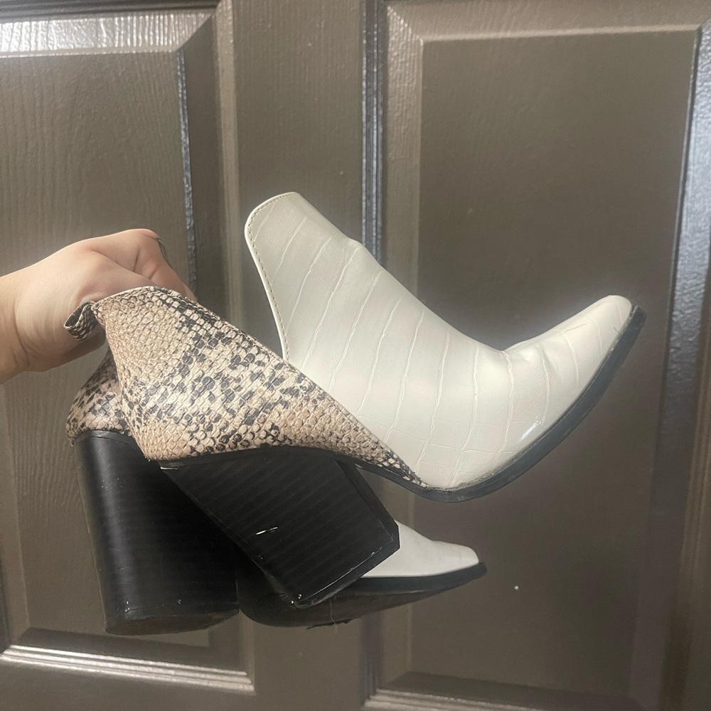 White Snake Bootie